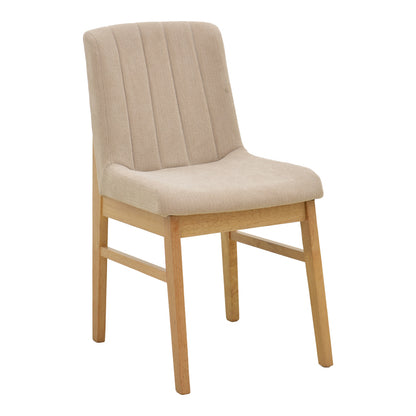Chair Dalby Beige Fabric Sonoma Rubberwood 50x45x85.5