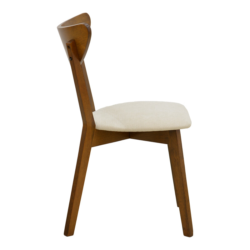 Chair Canon Walnut Rubberwood Ecru Fabric 43x52x83,5