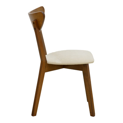 Chair Canon Walnut Rubberwood Ecru Fabric 43x52x83,5