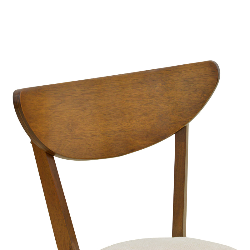 Chair Canon Walnut Rubberwood Ecru Fabric 43x52x83,5