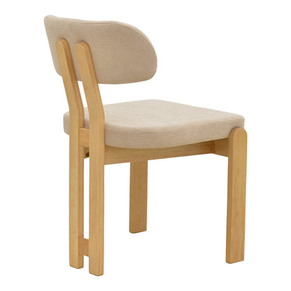 Καρέκλα Genoa Sonoma Rubberwood και Μπεζ Ύφασμα 50x43x82