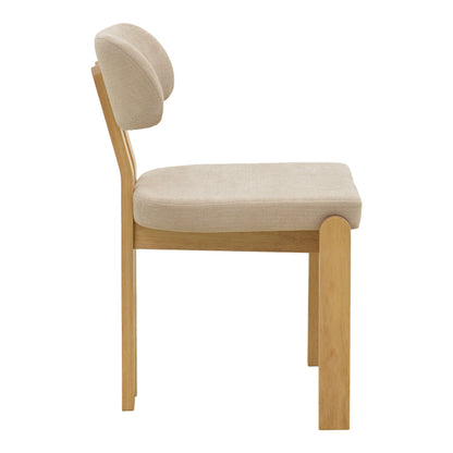 Καρέκλα Genoa Sonoma Rubberwood και Μπεζ Ύφασμα 50x43x82