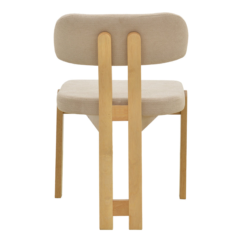 Καρέκλα Genoa Sonoma Rubberwood και Μπεζ Ύφασμα 50x43x82