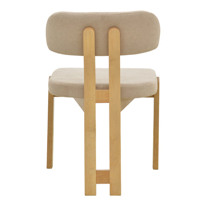 Καρέκλα Genoa Sonoma Rubberwood και Μπεζ Ύφασμα 50x43x82
