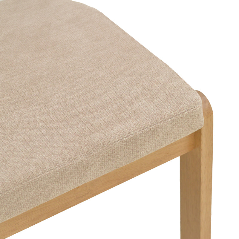 Καρέκλα Genoa Sonoma Rubberwood και Μπεζ Ύφασμα 50x43x82