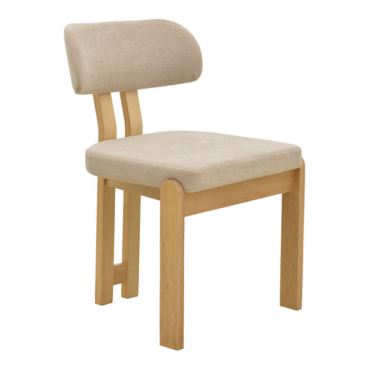 Καρέκλα Genoa Sonoma Rubberwood και Μπεζ Ύφασμα 50x43x82