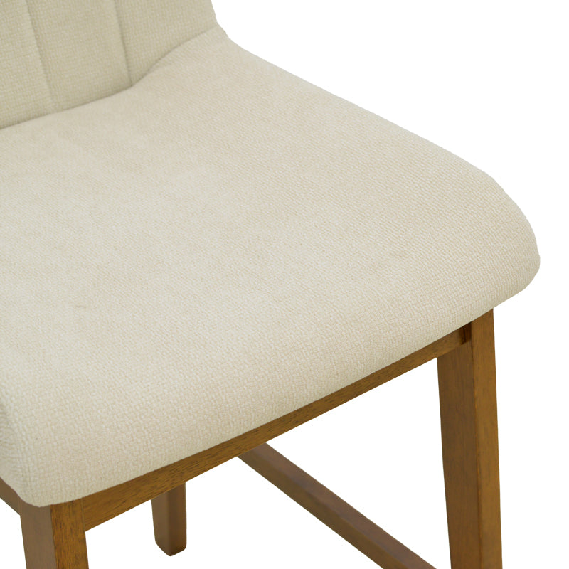 Σκαμπό Μπαρ Dalby Καρυδί Rubberwood και Εκρού Ύφασμα 50x45x102,5