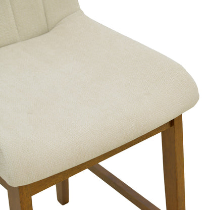 Σκαμπό Μπαρ Dalby Καρυδί Rubberwood και Εκρού Ύφασμα 50x45x102,5