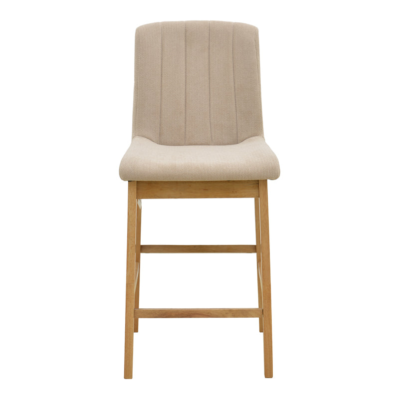 Σκαμπό Μπαρ Dalby Sonoma Rubberwood και Μπεζ Ύφασμα 50x45x102,5