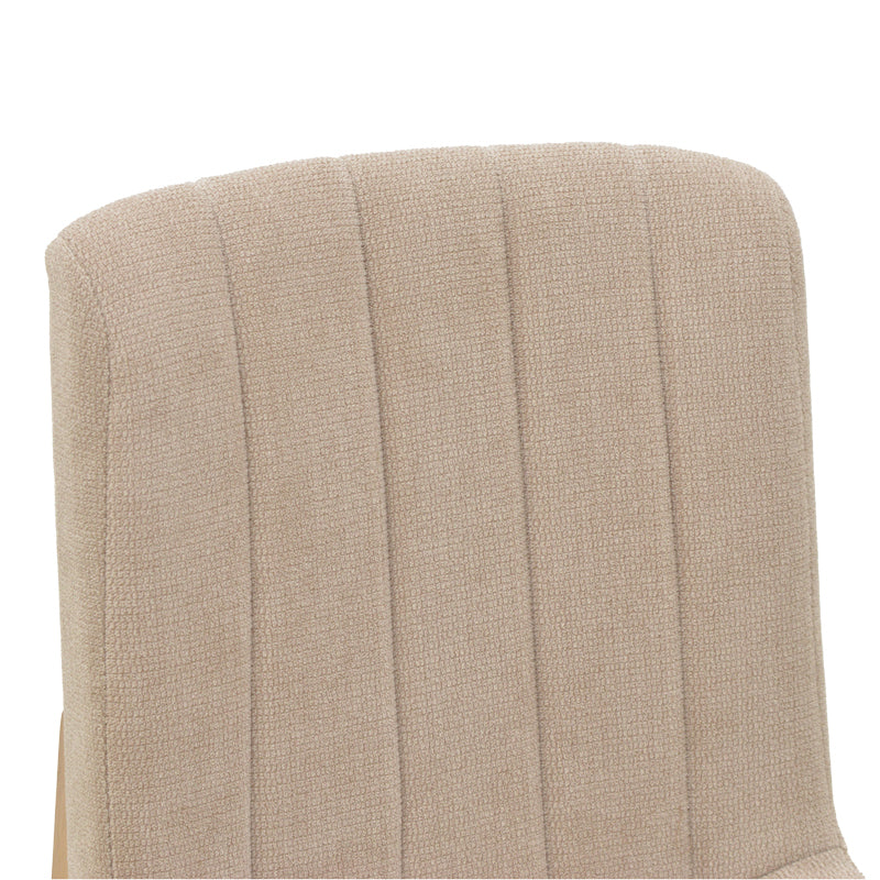 Σκαμπό Μπαρ Dalby Sonoma Rubberwood και Μπεζ Ύφασμα 50x45x102,5