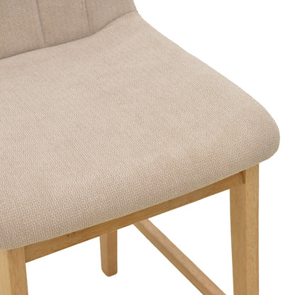 Σκαμπό Μπαρ Dalby Sonoma Rubberwood και Μπεζ Ύφασμα 50x45x102,5