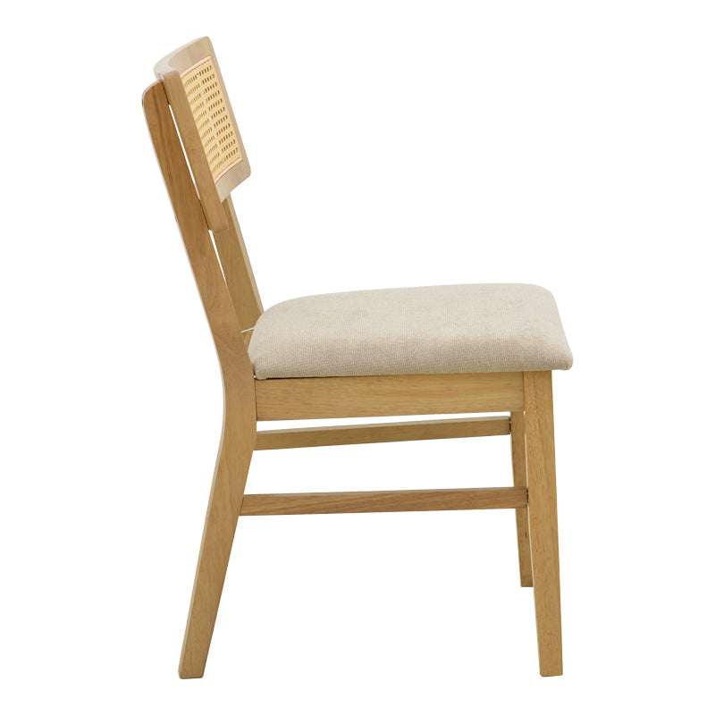 Τραπεζαρία Raffles Σετ 5 Τεμ Rubberwood με PE Rattan σε Φυσική Απόχρωση 150x90x76