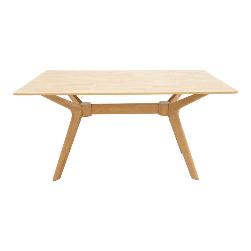 Τραπεζαρία Raffles Σετ 5 Τεμ Rubberwood με PE Rattan σε Φυσική Απόχρωση 150x90x76