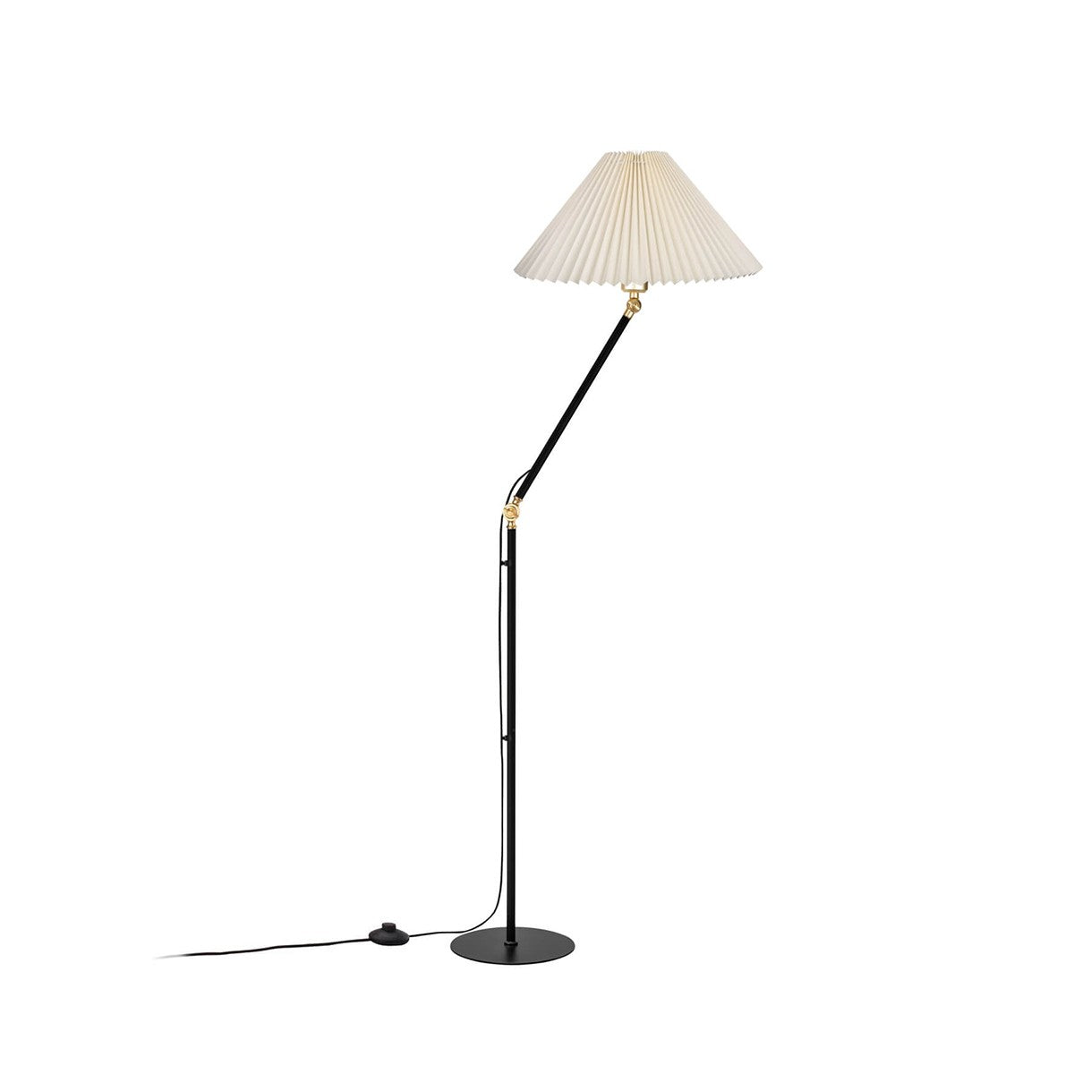 FLY 204-0127 Μοντέρνο Eπιδαπέδιο Φωτιστικό Μονόφωτο 1 x E27 IP20 Μαύρο & Χρυσό Μέταλλο με Μπεζ Ύφασμα - Μ38 x Π38 x Υ155