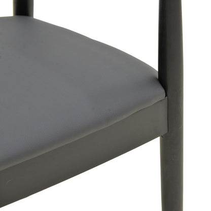 Πολυθρόνα Joube Rubberwood σε Μαύρη Απόχρωση με Μαύρο PU Μαξιλάρι 59x48x73