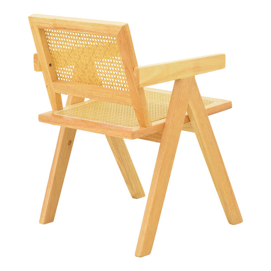 Πολυθρόνα Winslow Rubberwood-Rattan σε Φυσική Απόχρωση 51x54x80
