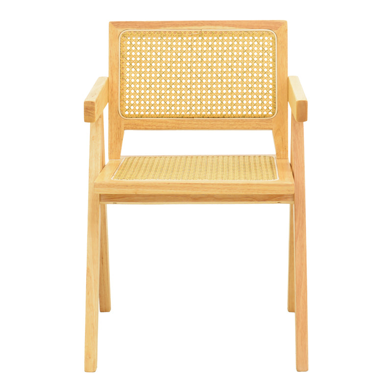 Πολυθρόνα Winslow Rubberwood-Rattan σε Φυσική Απόχρωση 51x54x80