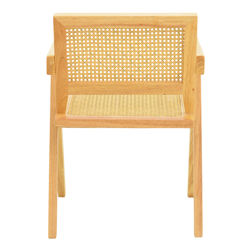 Πολυθρόνα Winslow Rubberwood-Rattan σε Φυσική Απόχρωση 51x54x80