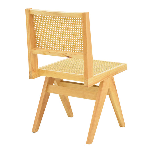 Καρέκλα Winslow Rubberwood-Rattan σε Φυσική Απόχρωση 46x58x80
