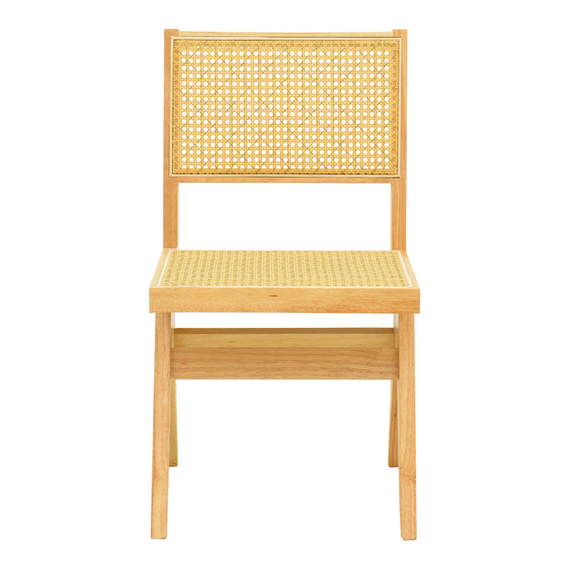 Καρέκλα Winslow Rubberwood-Rattan σε Φυσική Απόχρωση 46x58x80