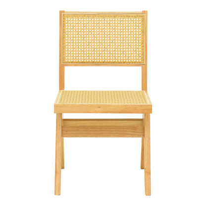 Καρέκλα Winslow Rubberwood-Rattan σε Φυσική Απόχρωση 46x58x80