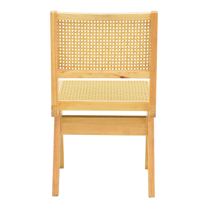 Καρέκλα Winslow Rubberwood-Rattan σε Φυσική Απόχρωση 46x58x80
