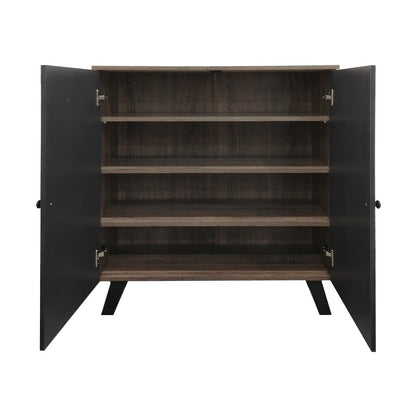 Παπουτσοθήκη-Ντουλάπι Cathi σε Oak - Anthracite Απόχρωση 80x34x95