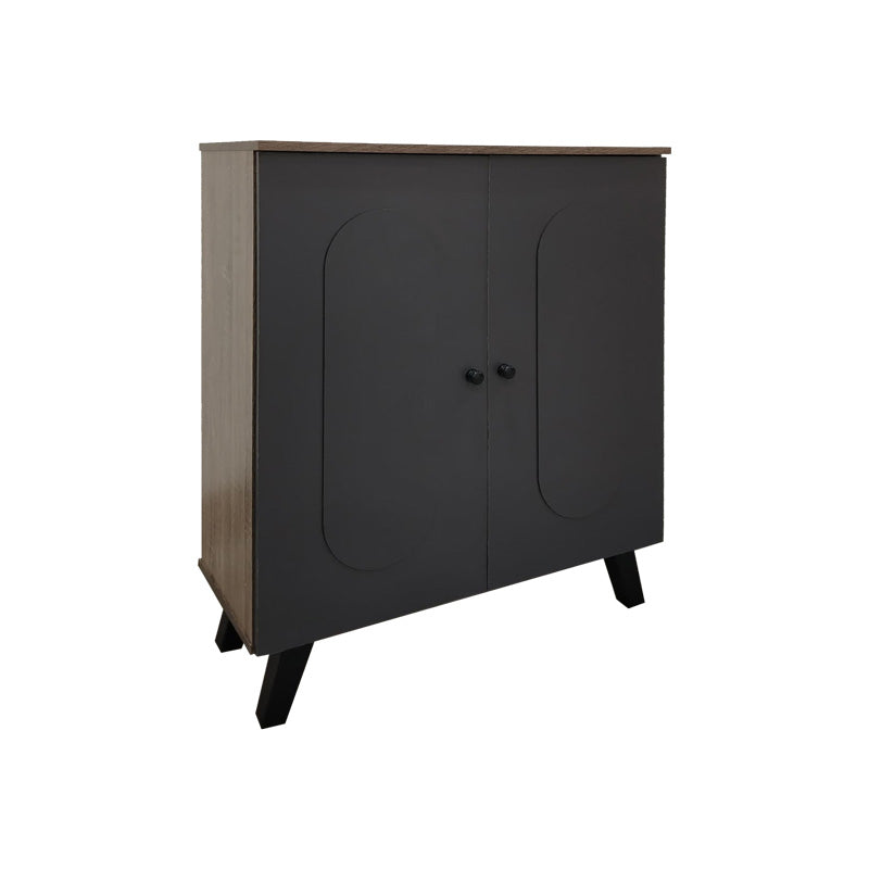 Παπουτσοθήκη-Ντουλάπι Cathi σε Oak - Anthracite Απόχρωση 80x34x95