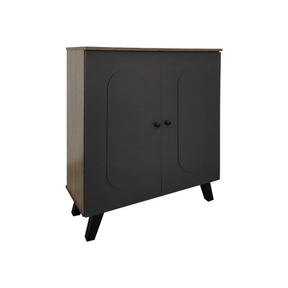 Παπουτσοθήκη-Ντουλάπι Cathi σε Oak - Anthracite Απόχρωση 80x34x95