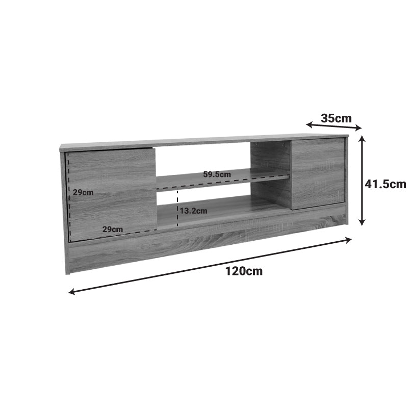 Έπιπλο Τηλεόρασης Sasa σε Sonoma Απόχρωση 120x35x41.5