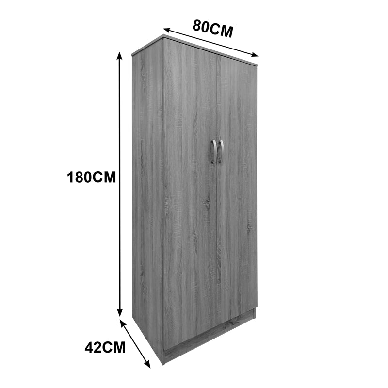 Ντουλάπα Δίφυλλη Lego σε Wenge Απόχρωση 80x42x180