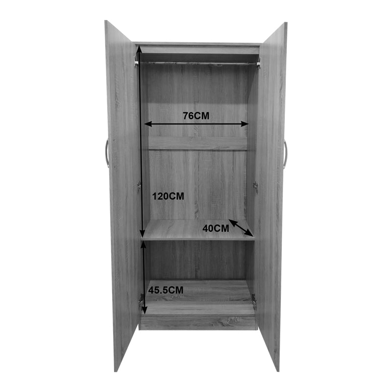 Ντουλάπα Δίφυλλη Lego σε Wenge Απόχρωση 80x42x180