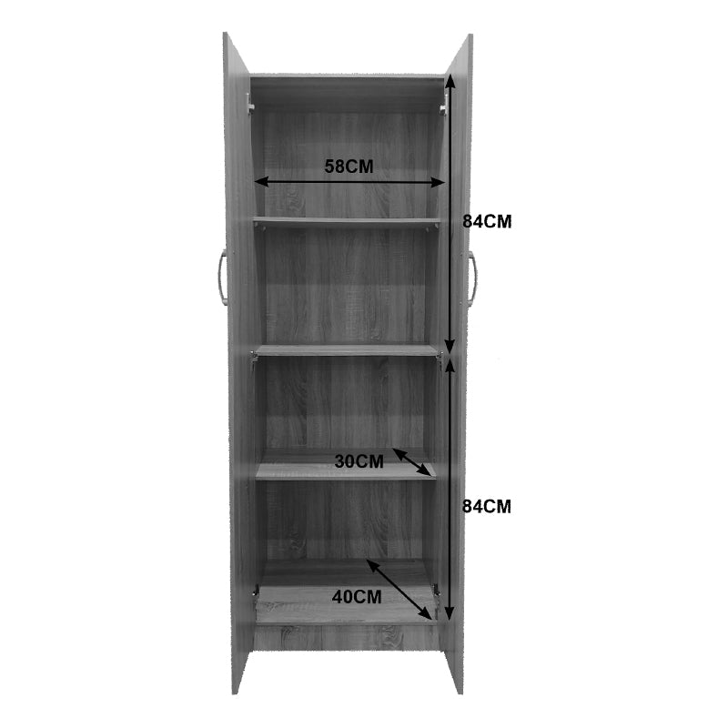 Ντουλάπα Δίφυλλη Lego σε Sonoma-Ανθρακί Απόχρωση 60x42x180