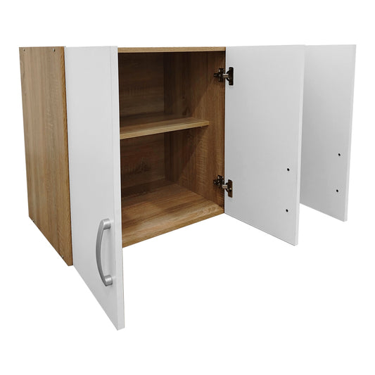 Πατάρι Ντουλάπας Τρίφυλλο Lego σε Sonoma-Λευκή Απόχρωση 90x41.5x60