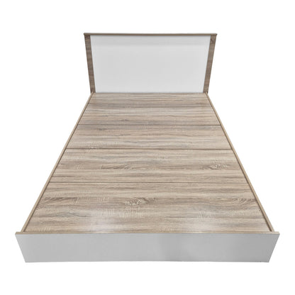 Κρεβάτι Athos σε Sonoma-Λευκή Απόχρωση 140x200εκ