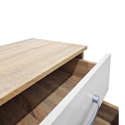 Κομοδίνο Athos σε Sonoma-Λευκή Απόχρωση 48x40x41.5