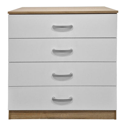 Συρταριέρα Athos σε Sonoma-Λευκή Απόχρωση 80x40x79