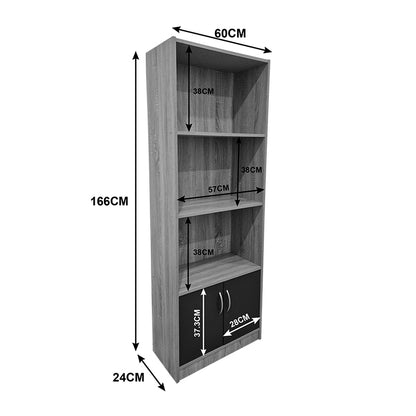 Βιβλιοθήκη Tekaro Sonoma-Ανθρακί 60x29x166