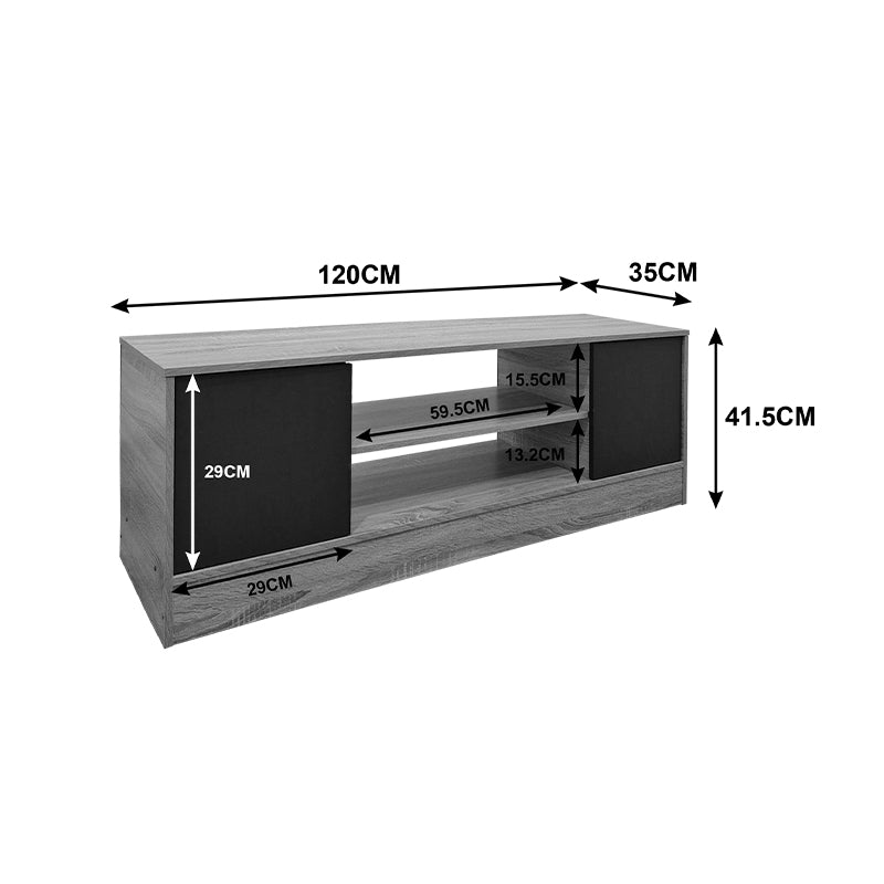 Έπιπλο Τηλεόρασης Sasa Sonoma-Ανθρακί 120x35x41.5