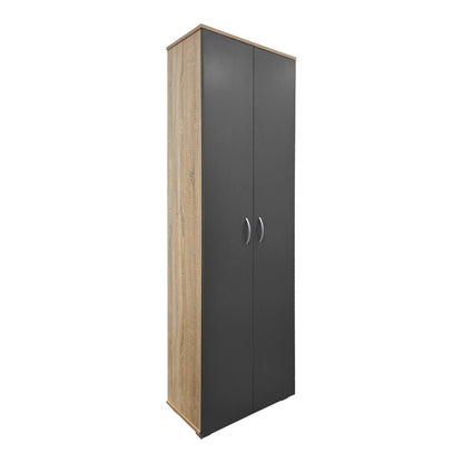 Παπουτσοθήκη-Ντουλάπα Racka Sonoma-Ανθρακί 58x34x186