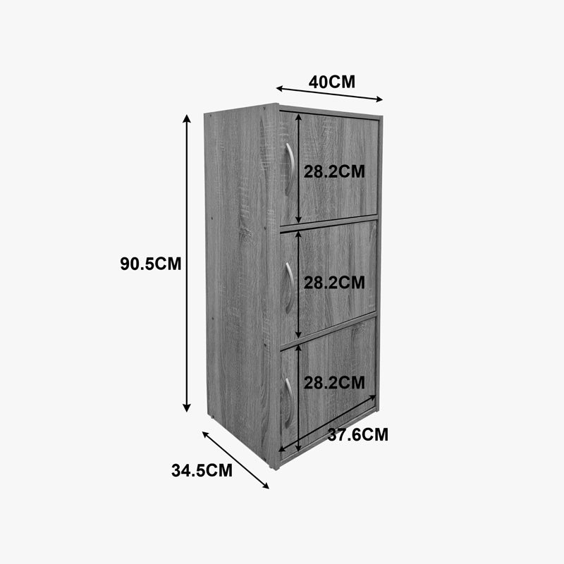 Ντουλάπι-Στήλη Soline Ανοιχτό Γκρι 40x34.5x90.5
