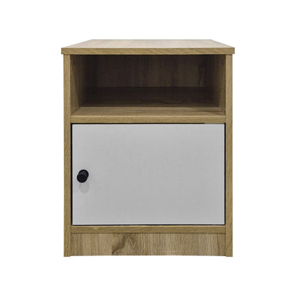 Κομοδίνο Lenea Sonoma-Λευκό 40x40x50