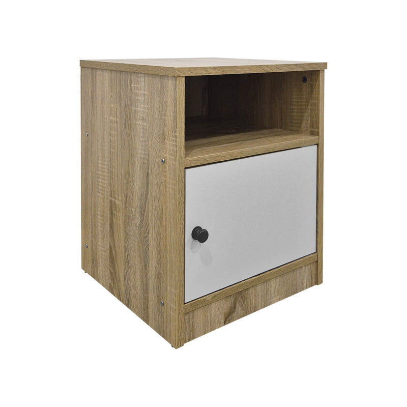 Κομοδίνο Lenea Sonoma-Λευκό 40x40x50