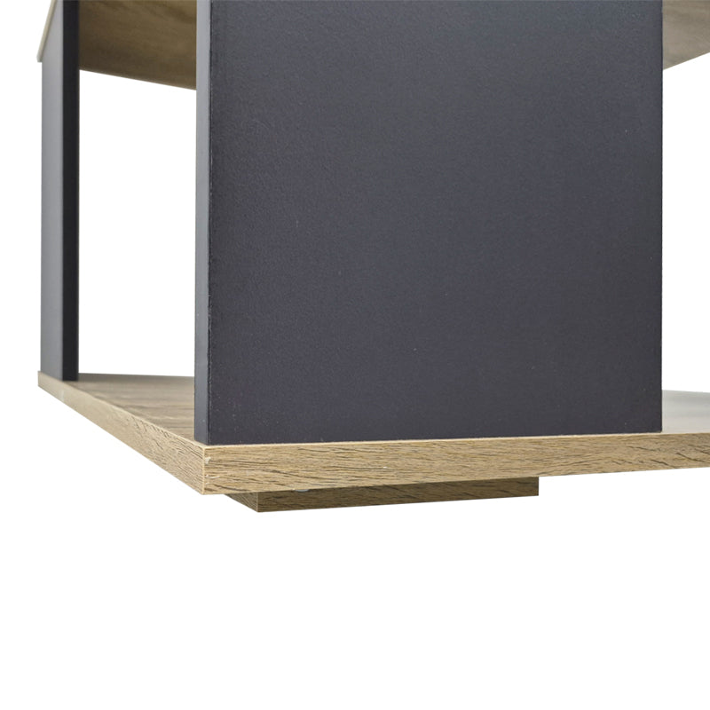 Τραπέζι Σαλονιού Zelegan Sonoma-Ανθρακί 60x60x39