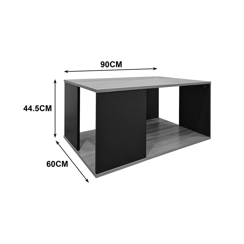 Τραπέζι Σαλονιού Zelegan Sonoma-Ανθρακί 90x90x44.5