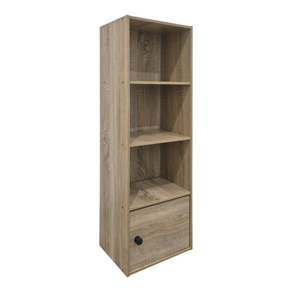 Βιβλιοθήκη-Στήλη Lenobia με Ντουλάπι Sonoma 30.5x24x95