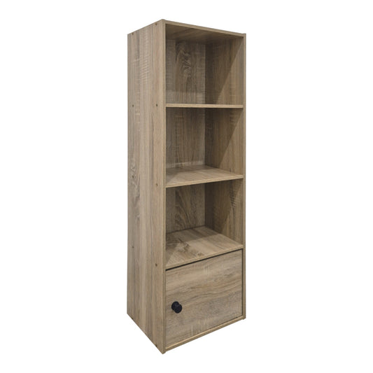 Βιβλιοθήκη-Στήλη Lenobia με Ντουλάπι Sonoma 30.5x24x95