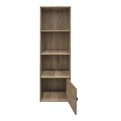 Βιβλιοθήκη-Στήλη Lenobia με Ντουλάπι Sonoma 30.5x24x95