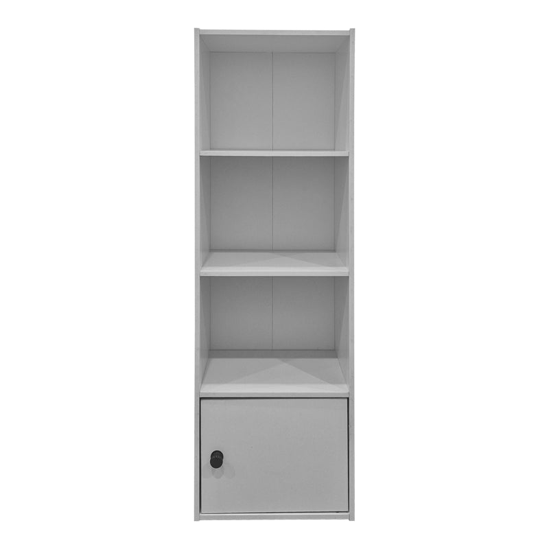Βιβλιοθήκη-Στήλη Lenobia με Ντουλάπι Λευκό 30.5x24x95