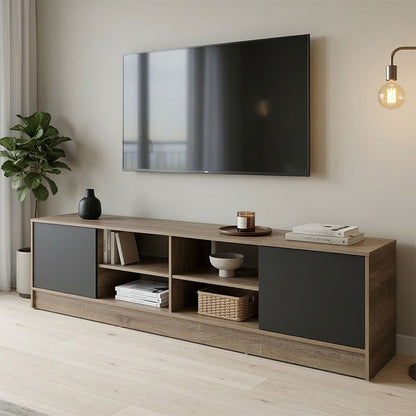 Έπιπλο Τηλεόρασης Tivia Sonoma-Ανθρακί 180x35x41.5